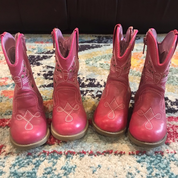 Cherokee Other - TWINS!! Adorable Pink Cowgirl Boots!